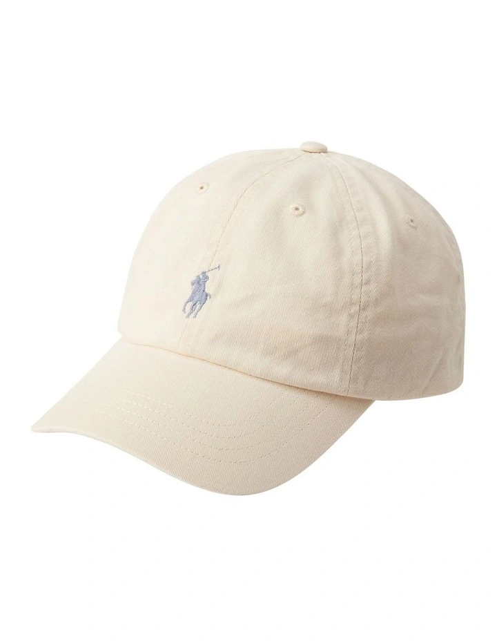 Cotton Chino Ball Cap in Beige image 1