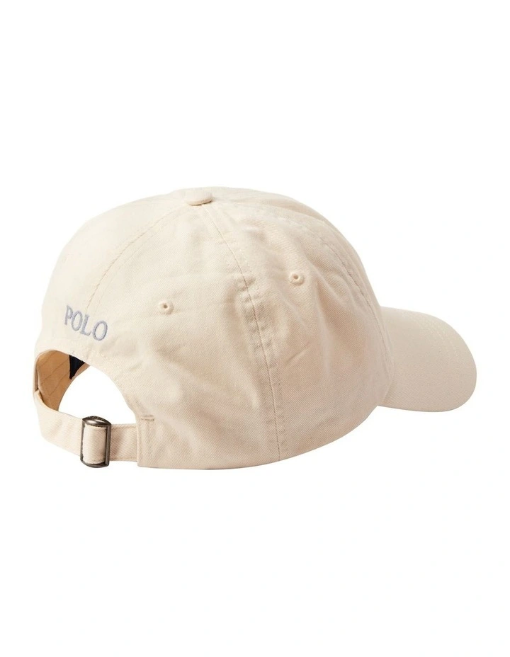 Cotton Chino Ball Cap in Beige image 2