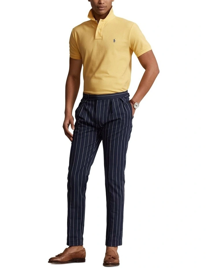 Custom Slim Fit Mesh Polo in Yellow image 3