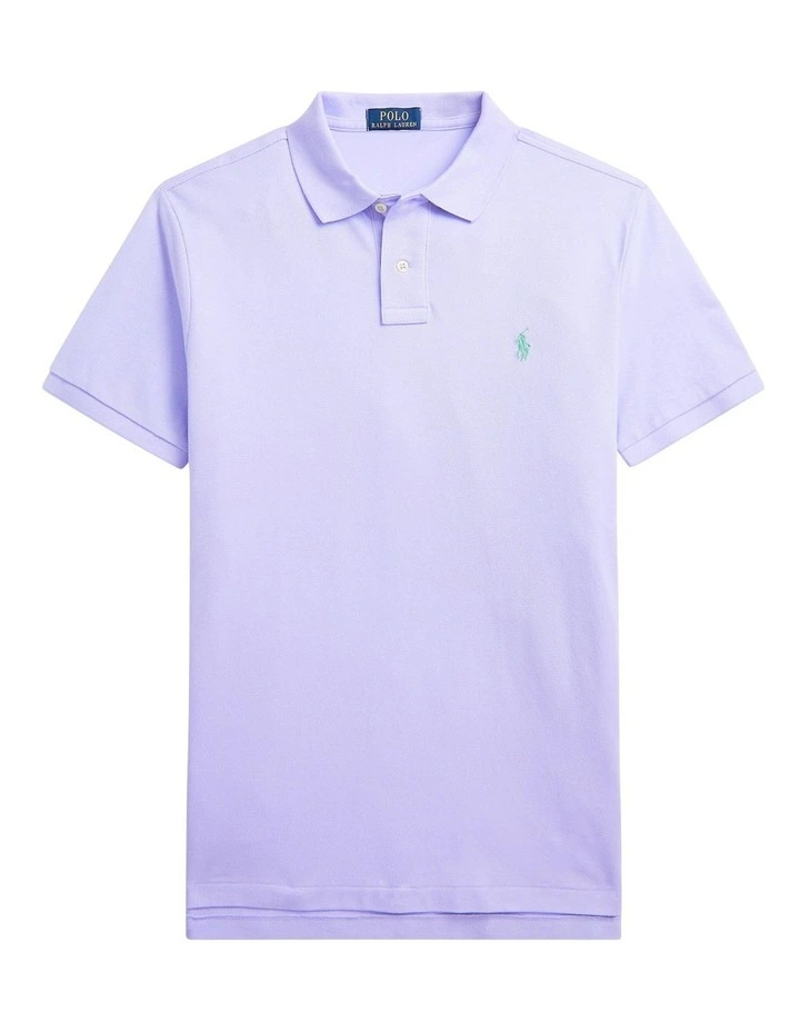 Custom Slim Fit Mesh Polo Shirt in Purple image 4