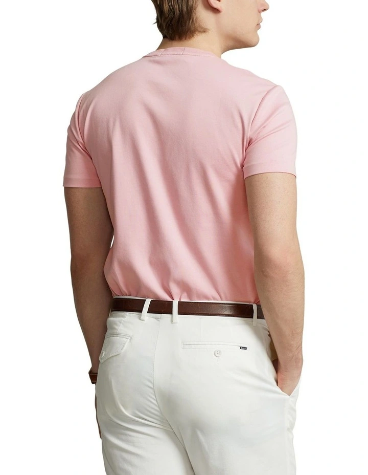 Custom Slim Fit Soft Cotton T-Shirt in Pink image 2