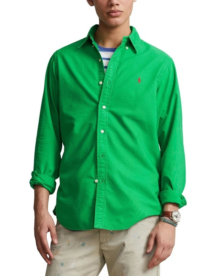 Polo Ralph Lauren Classic Fit GarmentDyed Oxford Shirt In Green MYER