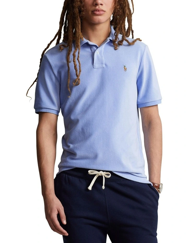 Polo Ralph Lauren Classic Fit Knit Corduroy Polo Shirt In Blue MYER