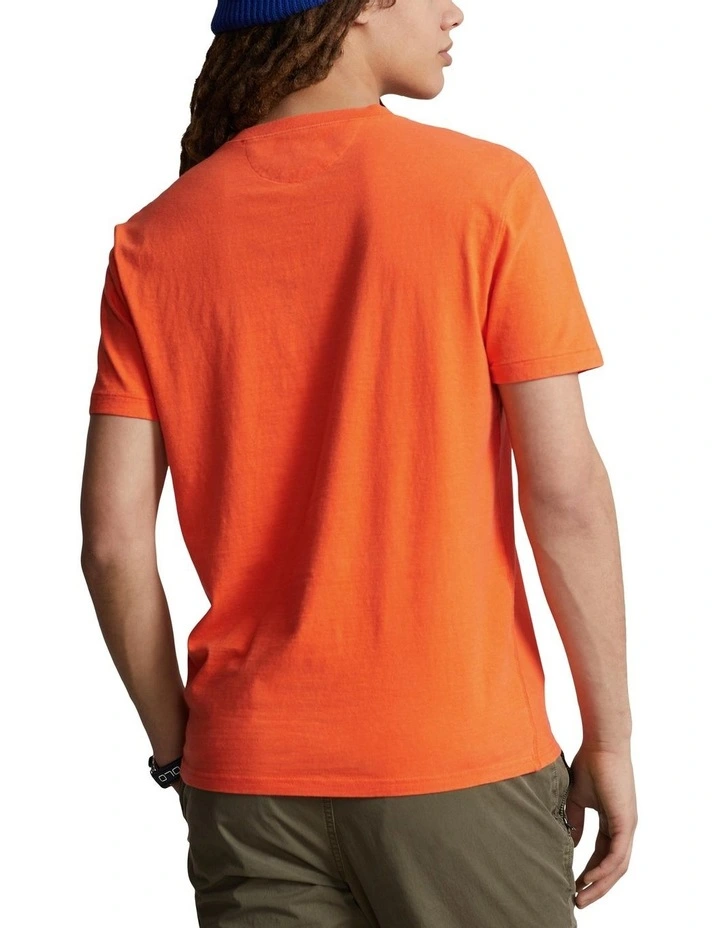 Jersey Henley Shirt in Orange image 2