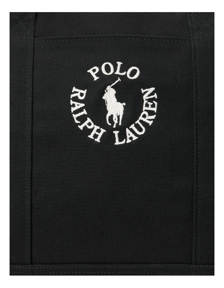 Logo-Embroidered Canvas Duffel in Black image 5