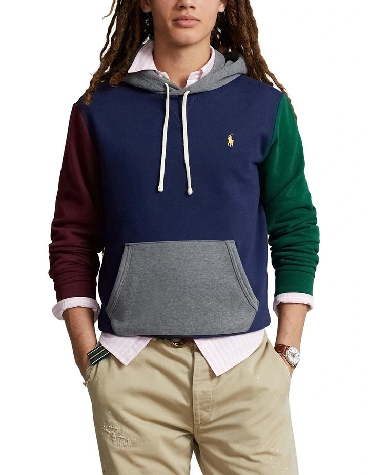 The Color-Blocked Hoodie in Blue image 1