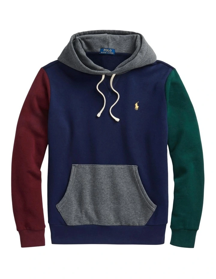 The Color-Blocked Hoodie in Blue image 4