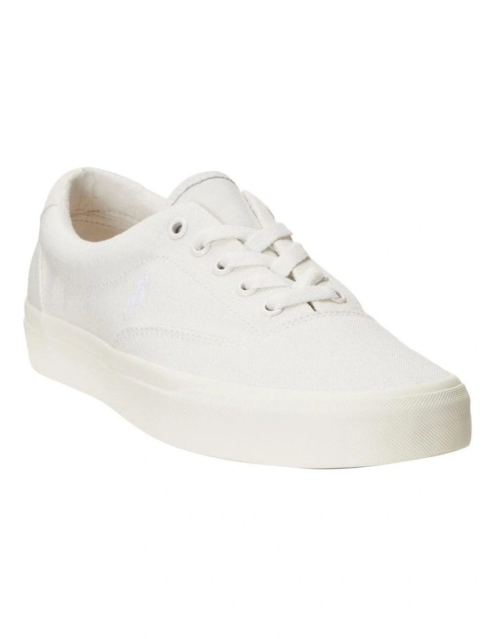 Keaton Suede-Trim Canvas Sneaker in Natural image 2