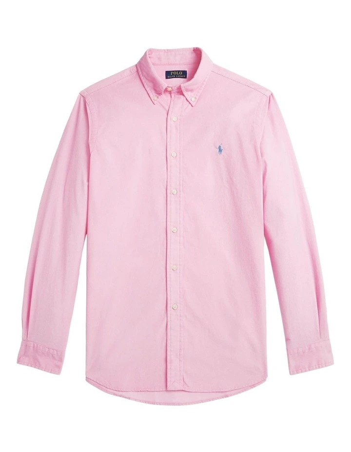 Classic Fit Corduroy Shirt in Pink image 1