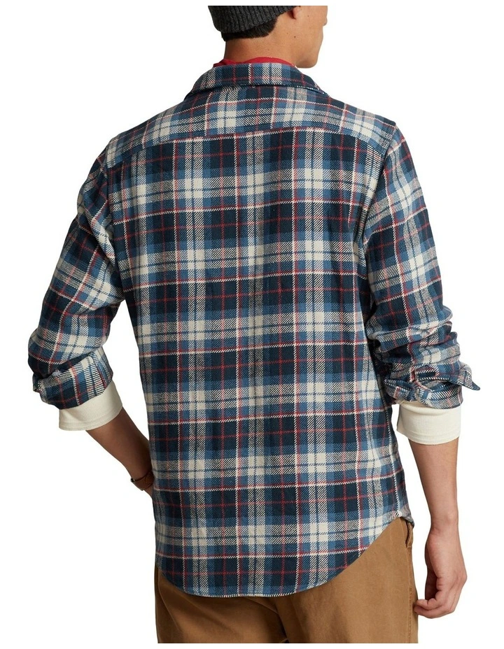 Custom Fit Plaid Flannel Workshirt in Assorted image 2