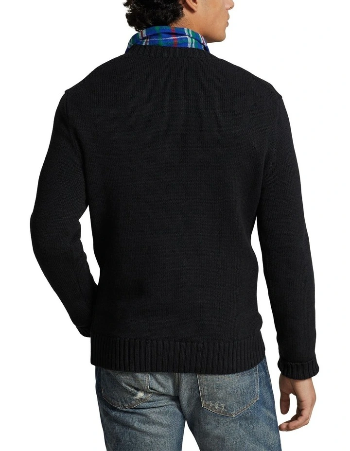 Polo Bear Cotton-Cashmere Sweater in Black image 2