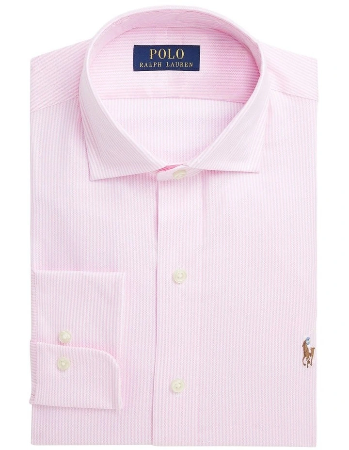 Classic Fit Textured Shirt in Pink image 1