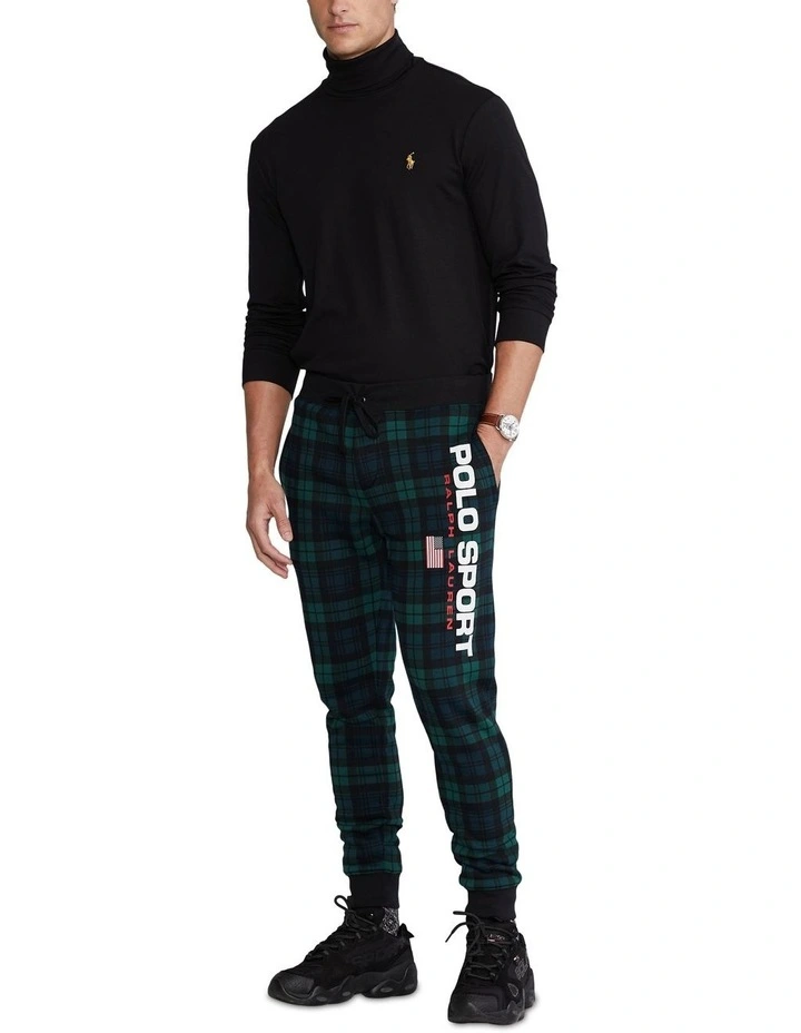 Soft Cotton Turtleneck T-shirt in Black image 3