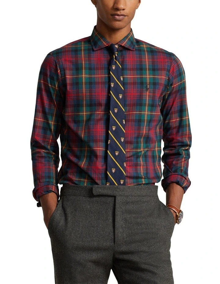 Classic Fit Plaid Twill Shirt in Multi image 1