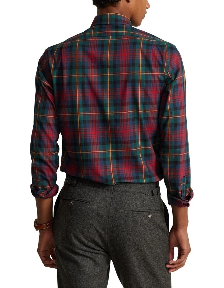 Classic Fit Plaid Twill Shirt in Multi image 2