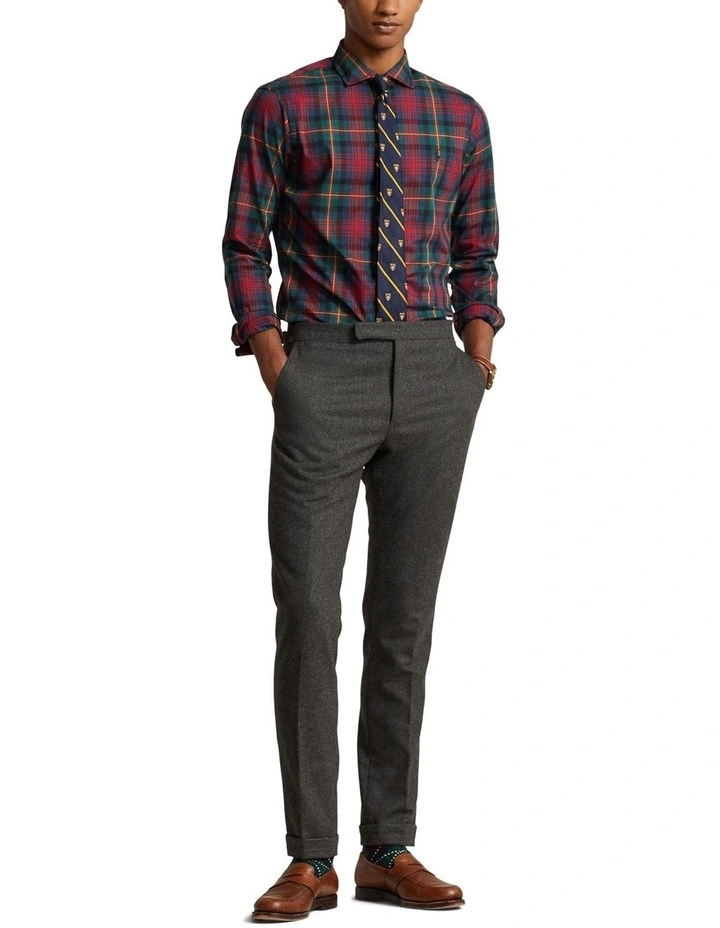 Classic Fit Plaid Twill Shirt in Multi image 3