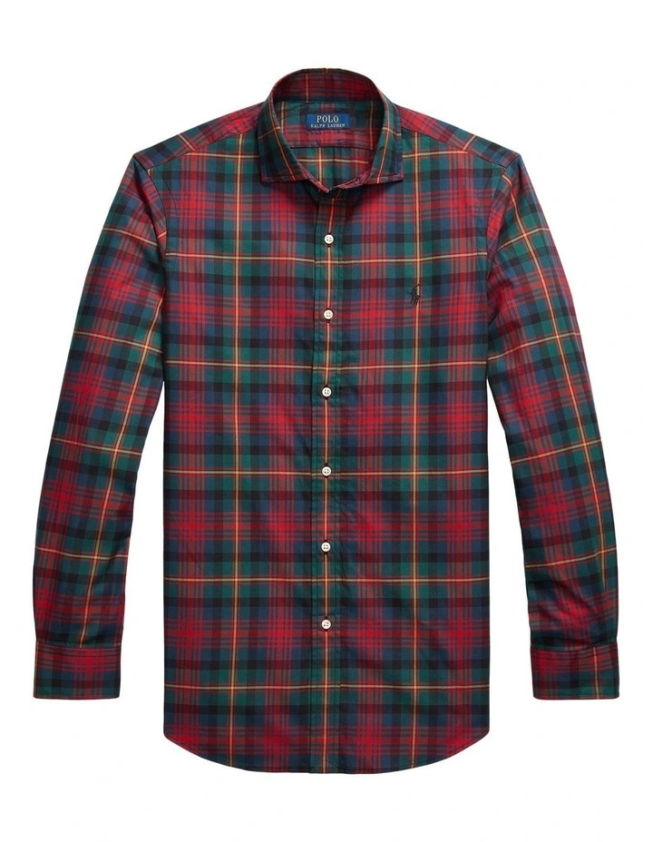 Classic Fit Plaid Twill Shirt in Multi image 4