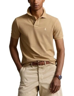 The Iconic Mesh Polo Shirt in Beige