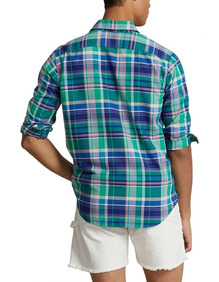 Classic Fit Plaid Oxford Workshirt in Assorted image 2