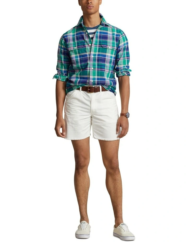 Classic Fit Plaid Oxford Workshirt in Assorted image 3