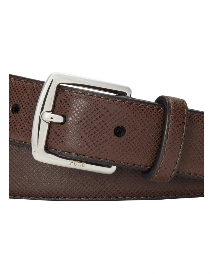 Saffiano Leather Belt in Brown image 2