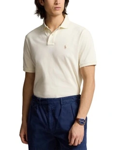 The Iconic Mesh Polo Shirt in Natural