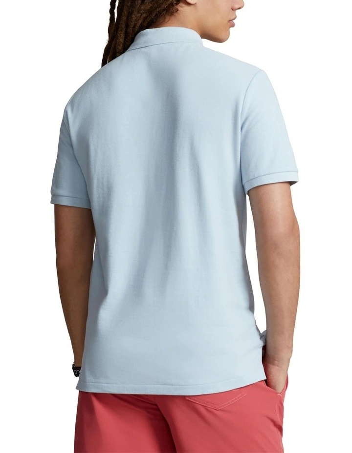 The Iconic Mesh Polo Shirt in Blue image 2