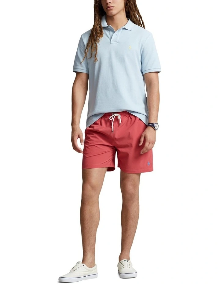 The Iconic Mesh Polo Shirt in Blue image 3
