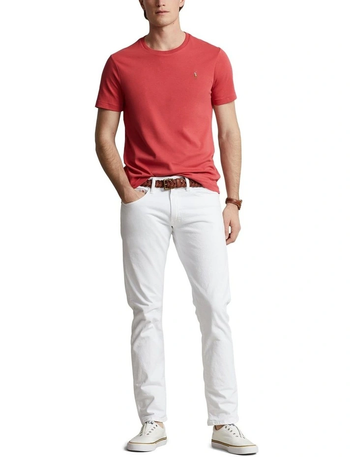 Custom Slim Fit Soft Cotton T-shirt in Red image 3
