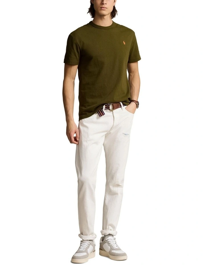 Classic Fit Jersey Crewneck T-shirt in Green image 3