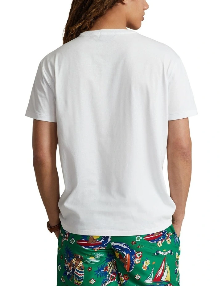 Classic Fit Polo Bear Jersey T-shirt in White image 2