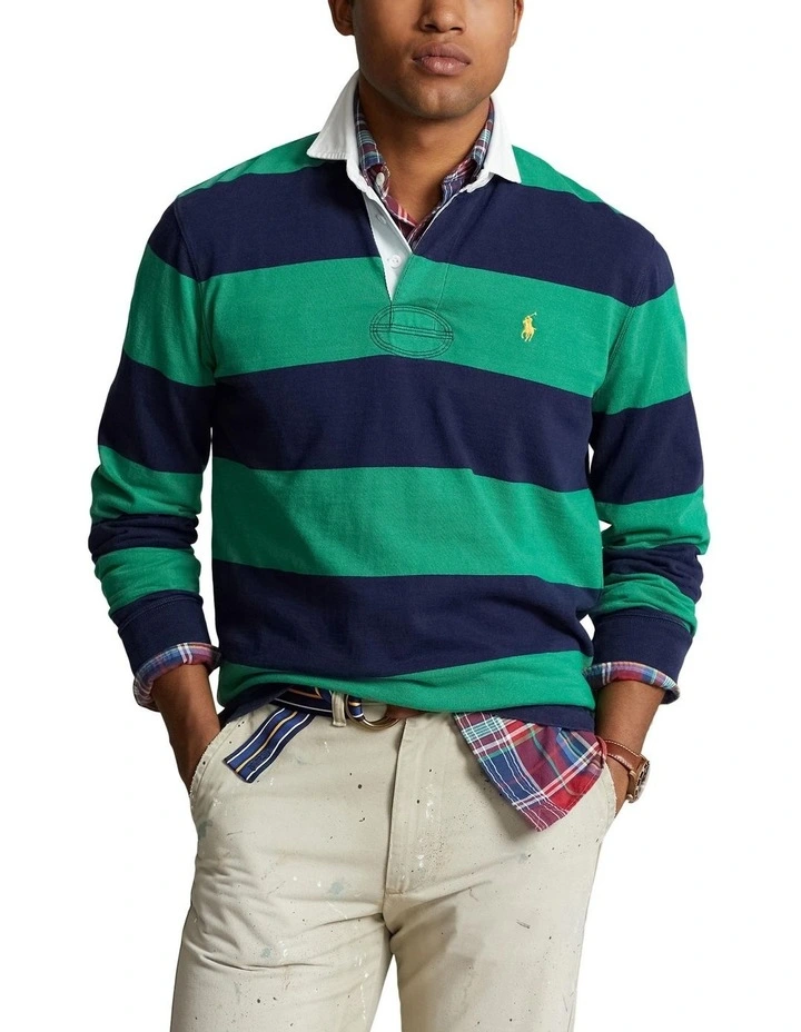 The Iconic Rugby Shirt in Navy image 1