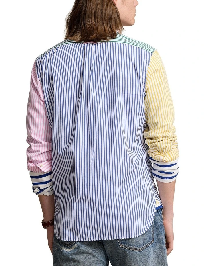 Classic Fit Striped Poplin Fun Shirt in Multi image 2