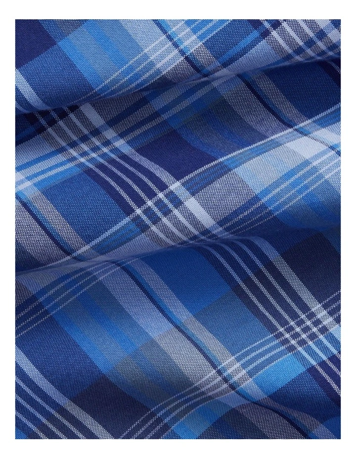 Classic Fit Plaid Oxford Shirt in Blue image 5