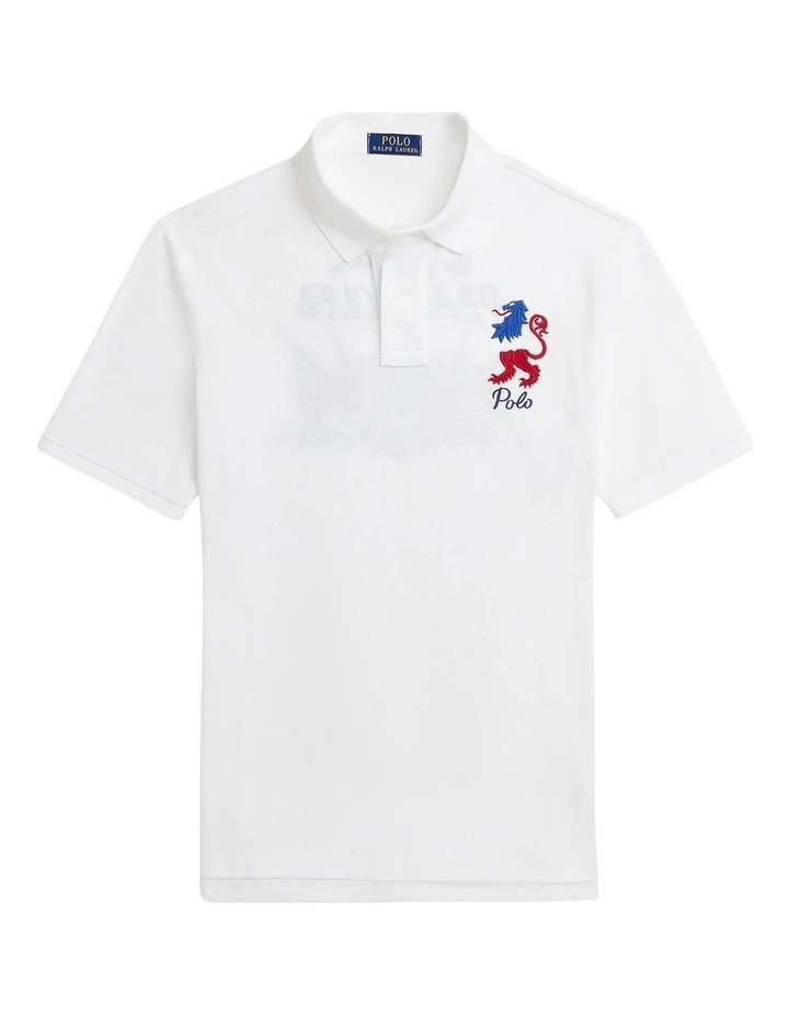 Classic Fit Embroidered Mesh Polo Shirt image 4