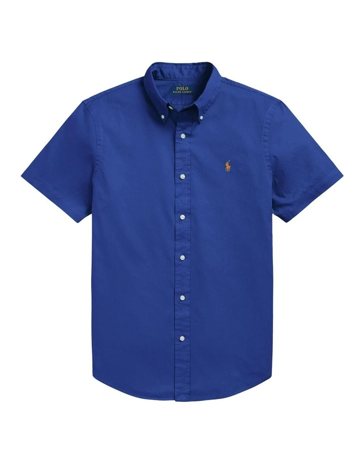 Classic Fit Twill Shirt in Blue image 4