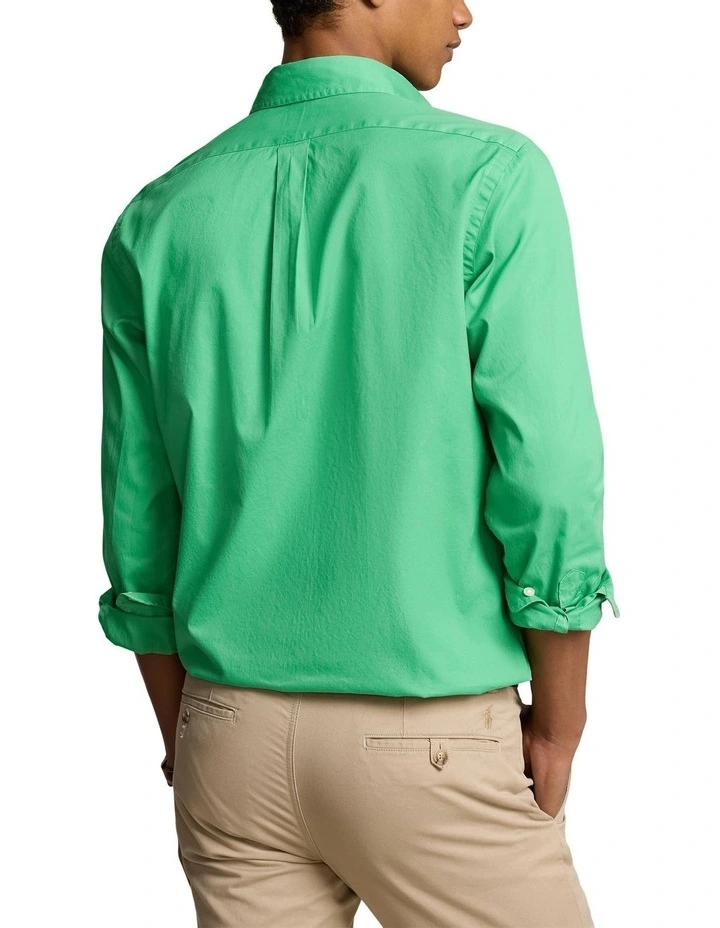 Classic Fit Twill Shirt in Green image 2