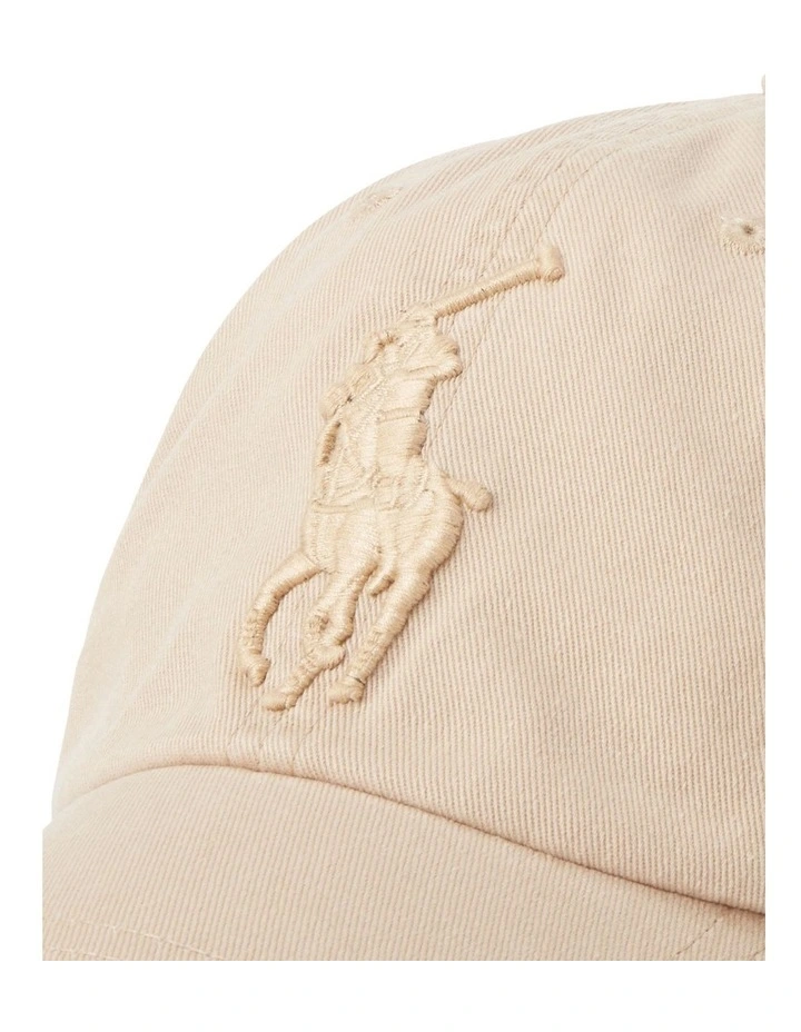 Big Pony Twill Ball Cap in Beige image 3