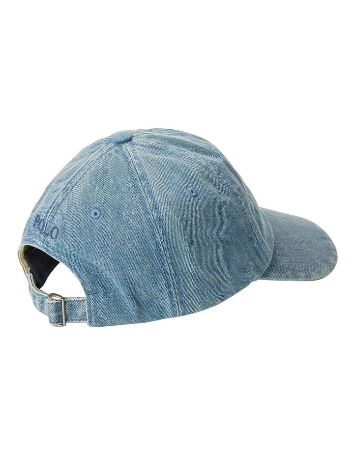 Indigo Denim Ball Cap in Blue image 2