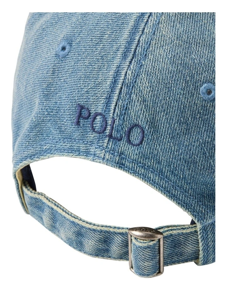 Indigo Denim Ball Cap in Blue image 4