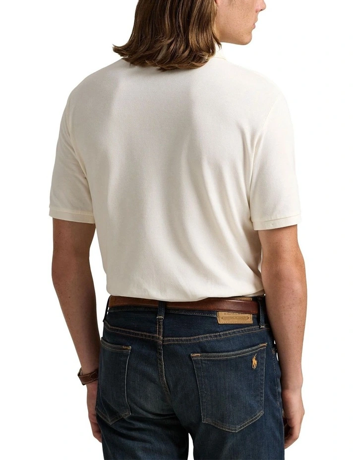 Classic Fit Big Pony Mesh Polo Shirt in Natural image 2