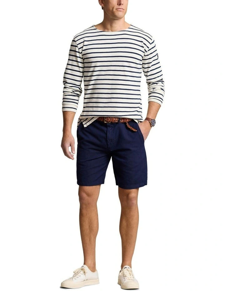 8.5-Inch Classic Fit Linen-Cotton Short in Navy image 3