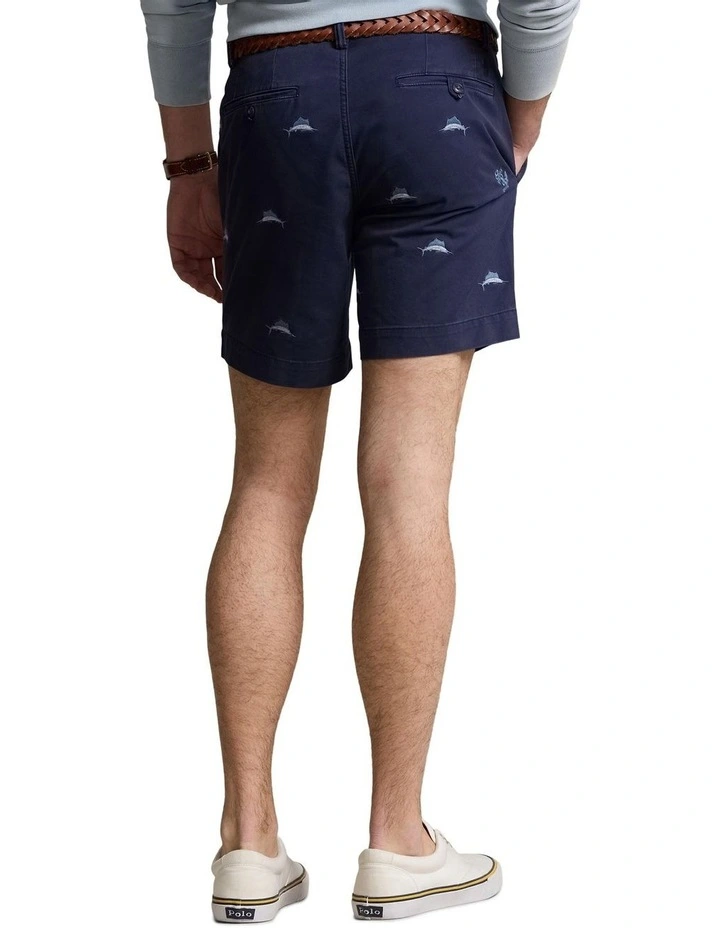 Straight Fit Stretch Chino Short 8-Inch in Navy image 2