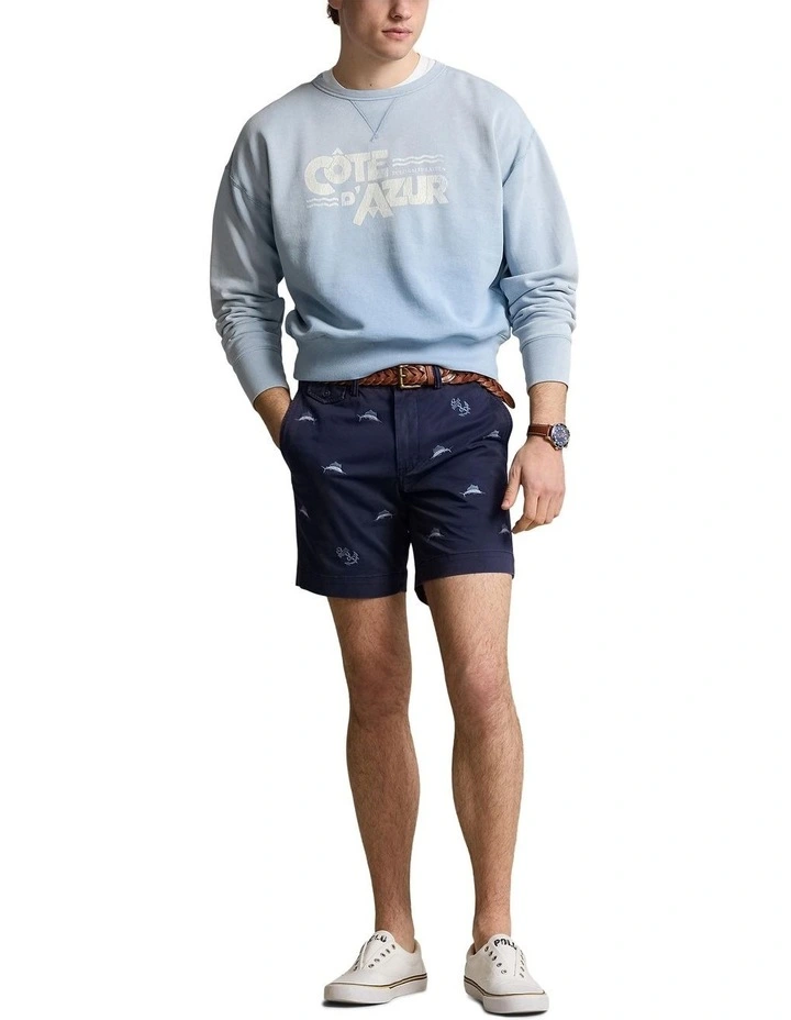 Straight Fit Stretch Chino Short 8-Inch in Navy image 3