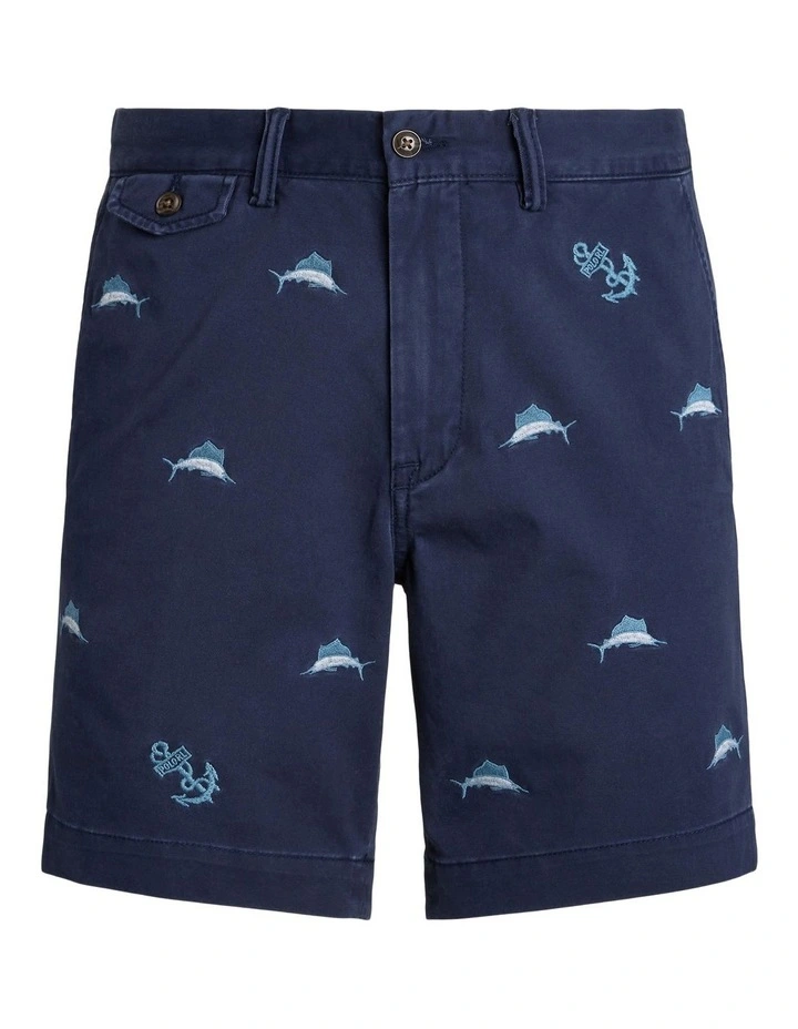 Straight Fit Stretch Chino Short 8-Inch in Navy image 4