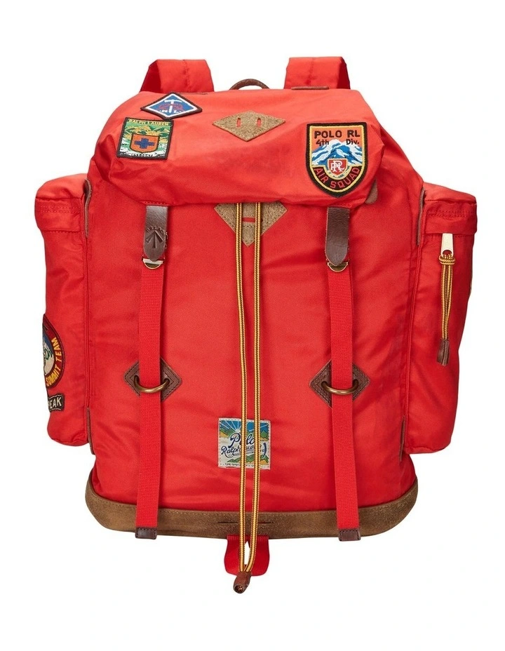 Suede-Trim Trail Backpack in Assorted image 1