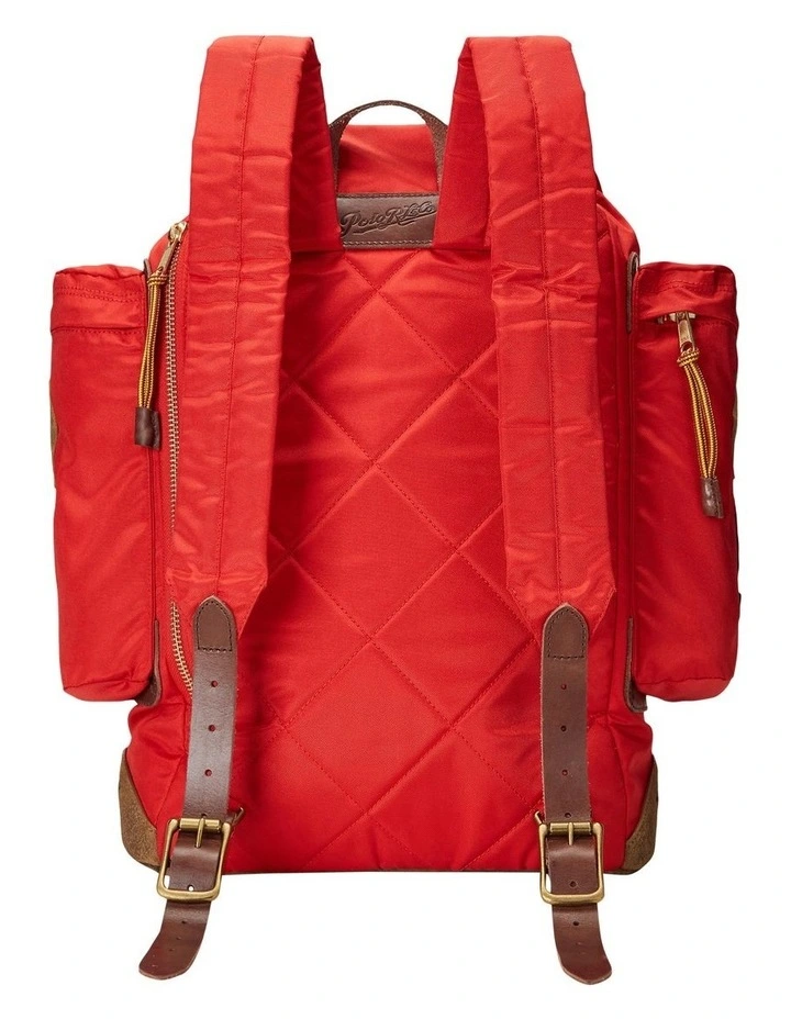 Suede-Trim Trail Backpack in Assorted image 2