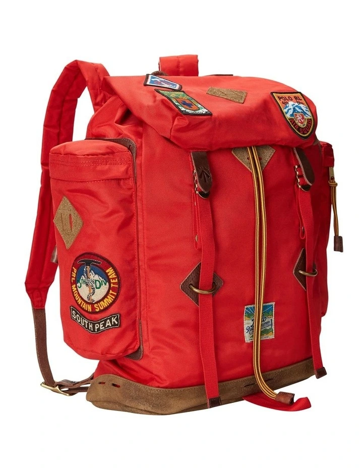 Suede-Trim Trail Backpack in Assorted image 3