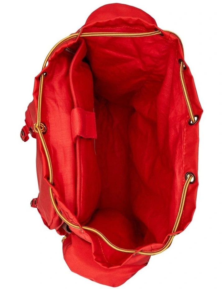 Suede-Trim Trail Backpack in Assorted image 4