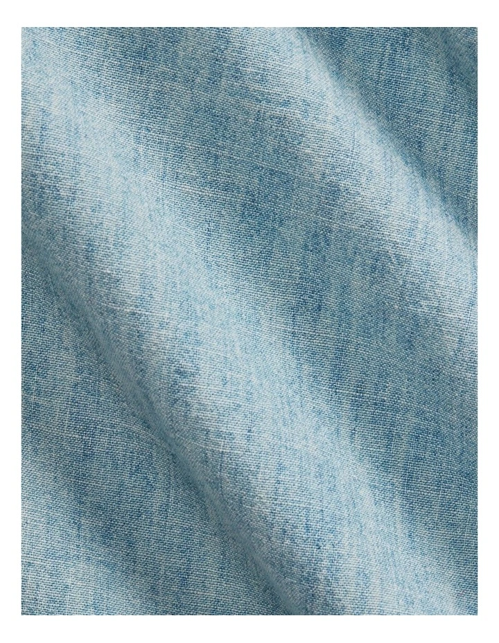 Classic Fit Chambray Shirt in Blue image 5